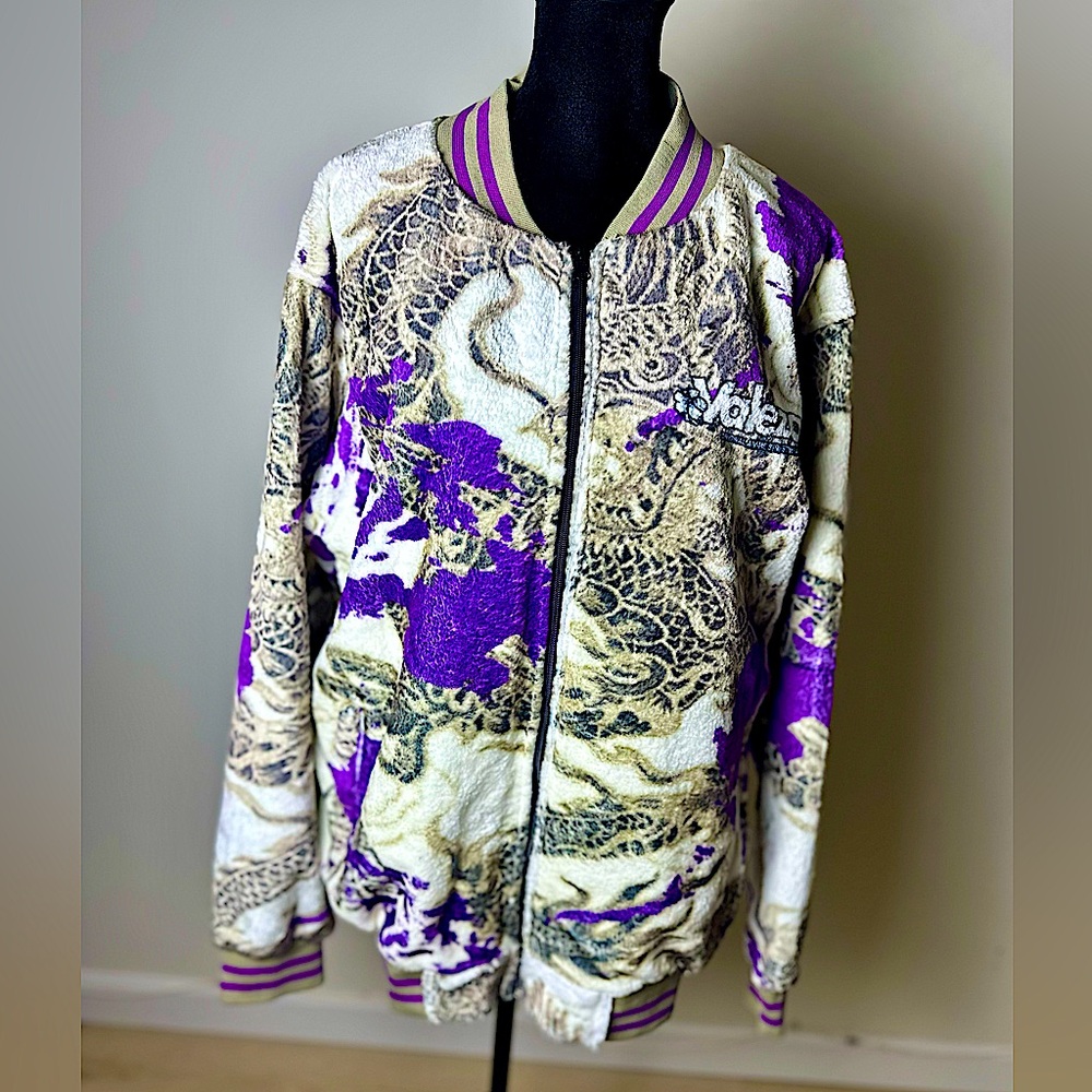 VALEZA Women’s Lifestyle Purple/White Original Anime Streetwear Jacket Sz Medium